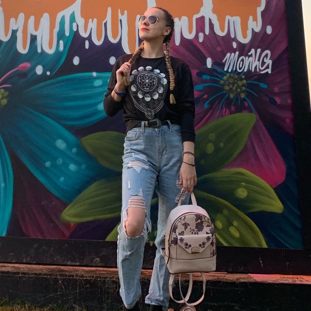 Mini floral backpack